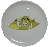 Assiette � cr�pe Contemporain Trois t�tes