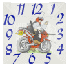 Assiette pendule carr�e MAM'GOUDIG Mam'Goudig - La moto