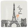 Assiette carr�e (moyenne) Contemporain Le r�ve de Paris