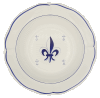 Assiette creuse Baroque Peint main Fleur de Lys