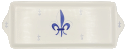 Plat � cake (petit) Peint main Fleur de Lys