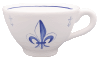 Bol�e � cidre Peint main Fleur de Lys