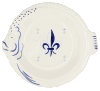 Assiette poisson Peint main Fleur de Lys