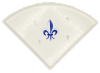 Assiette Un Quart Peint main Fleur de Lys