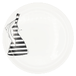 Assiette � cr�pe (petite) Contemporain AB Maison - Rayures