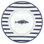 Assiette plate Contemporain Terre Neuvas - Bleu