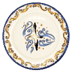 Assiette dessert Contemporain Amour Breton