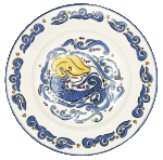 Assiette plate Contemporain Amour Breton