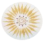 Plat Diviseur (Peint Main) Soleil Jaune